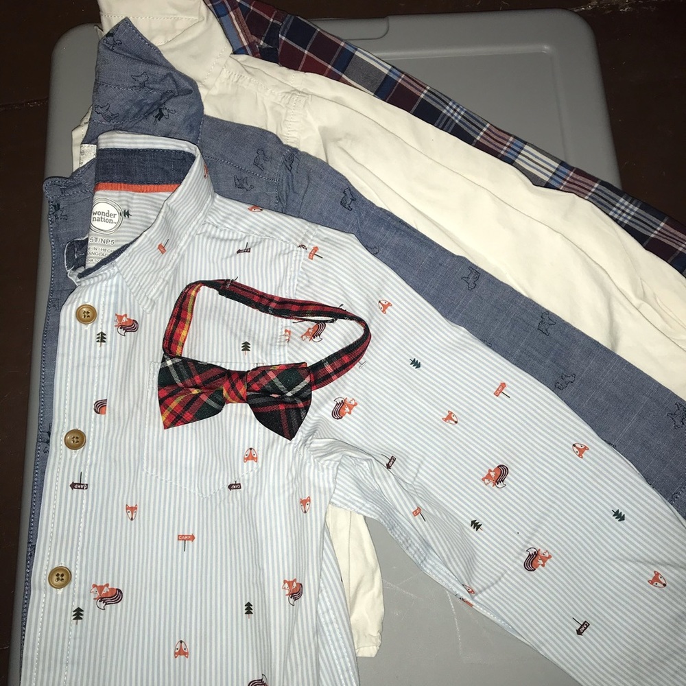 Toddler Boy Long Sleeve Button Down Bundle 5T